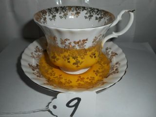 Antique Teacup Tea Cup And Saucer Set Royal Albert Regal Series Bone China