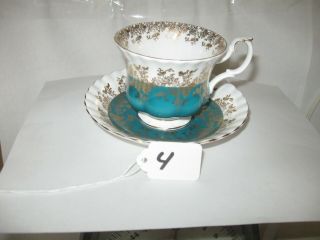 Antique Vintage Teacup Tea Cup And Saucer Set Royal Albert Bone China Regal Seri