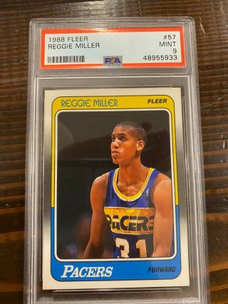 1988 - 89 Fleer Reggie Miller 57 Psa 9 Pacers