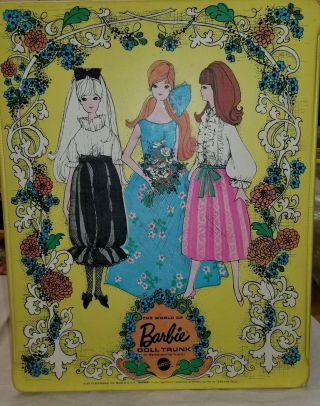 1969 The World Of Barbie Doll Trunk For Barbie & Her Friends,  Yellow