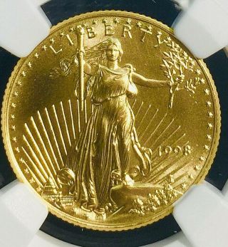1998 $10 1/4 Oz American Gold Eagle - Ms69 Ngc