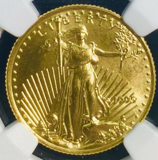 1995 $10 1/4 Oz American Gold Eagle - Ms68 Ngc