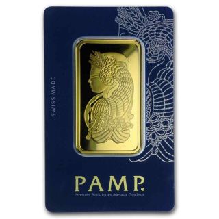 50 Gram Gold Bar - Pamp Suisse Fortuna Veriscan (in Assay).  9999 Fine Gold