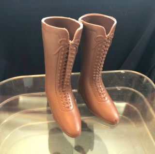 Vintage 1971 Ideal Crissy Doll Brown Boots Shoes Kerry Tessy