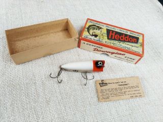 Vintage Heddon - Dowagiac Chugger Spook Lure With Box 9540rh & Insert