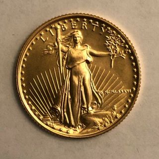 1986 Bu 1/4 Oz $10 Gold American Eagle.  Mcmlxxxvi Eod1