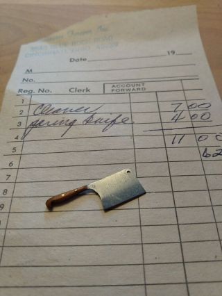 Dollhouse Miniature Vintage 1980s Cleaver With Receipt 1:12 Scale
