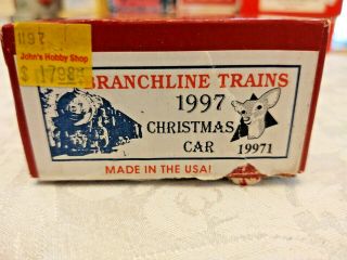 Ho Scale Branch Line Brand,  1997 Christmas Box Car 19971