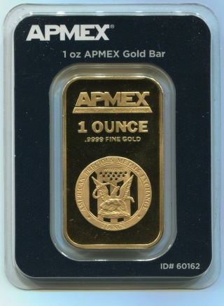 1 Oz Apmex.  9999 Fine Gold Bar - And Secure