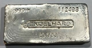 Rare - 20 Oz Engelhard 4th Series Silver.  999 Bar S/n 112498