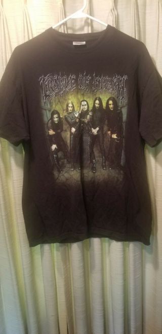 Vintage Cradle Of Filth Tour Concert Extreme Metal Band T Shirt.  Hanes Vg (l)