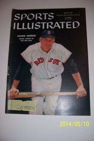 1958 Sports Illustrated Boston Red Sox Jackie Jensen Wheel Horse Of The Red Sox