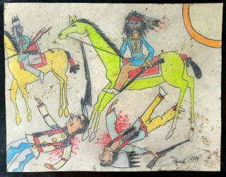 Indian School Ledger Drawing.  Reed 1919.