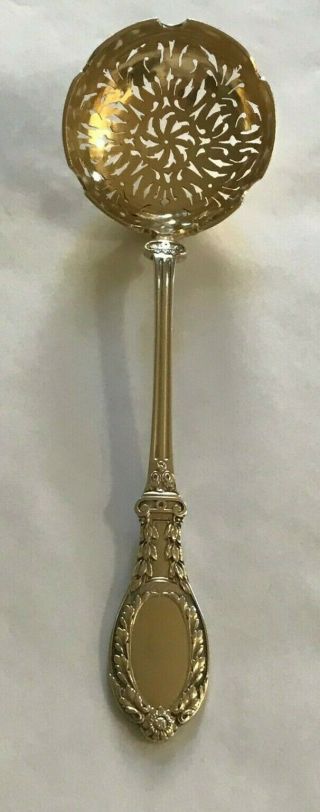 Antique French Sterling Silver Pierced Sugar Sifter Spoon,  90 Grams
