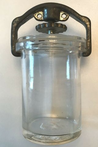 Whitall Tatum Co.  6 Inch Scientific Specimen Jar Complete 1895 Pat.  Date