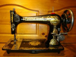 1904 Antique Singer Sewing Machine Head Model 27 " Sphinx ",  Serviced