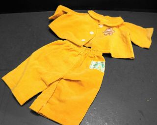 Cabbage Patch Kids Coleco Mustard Yellow Corduroy 2 Piece Outfit 1983 Coleco
