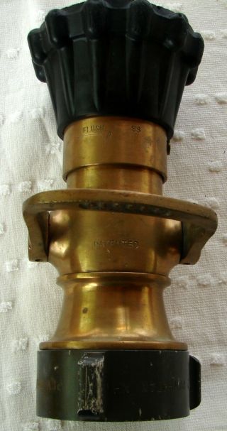 Powhatan Nh Antique 250,  2.  5 Inch Solid Brass Fire - Fighting Hose Nozzle