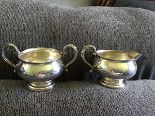 Sterling Silver Fisher Weighted 2.  5” Creamer & Sugar Bowl 723