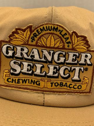 3 VTG TOBACCO MESH TRUCKER HATS GRANGER SELECT AND 2 RED MAN SNUFF MADE IN USA 2