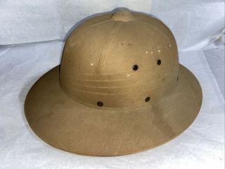 Vintage Hawley Trooper Pith Helmet Pressed Fiber Sun Hat Wwii