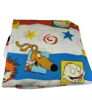 Nickelodeon Rugrats Twin Fitted Sheet Tommy Chuckie Angelica Vintage 1997