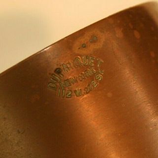 2 Duparquet Huot & Moneuse Antique Copper Pots D.  H.  & M.  Co NY Hand Hammered NYC 4