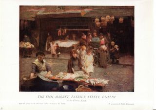 Overlooked Vintage Art Print - Dublin Fish Market By Walter Osborne (dublin)