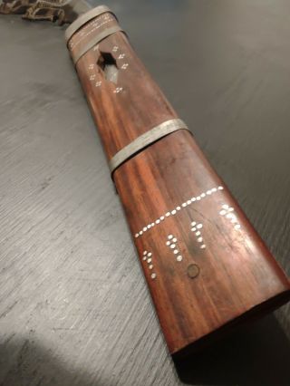 Antique Ceremonial Dagger Knife Water Buffalo Horn handle and Sheath - burmesee 6