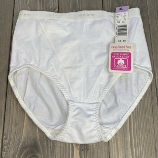 Hanes Her Way Vintage Shaping Brief Panties Tummy Control White Size Xl