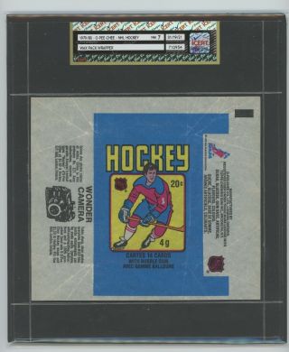 1979 - 80 O - Pee - Chee Nhl Hockey Wax Pack Wrapper Icert Graded 7 Nm.  Gretzky