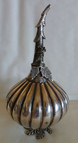 Old Turkish Islamic 900 Silver Rose Water Bottle Dispenser - 150 Grams