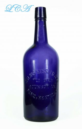 Pristine Purple Julius Kessler Fancy Antique 7th District Bourbon Bottle Paris K