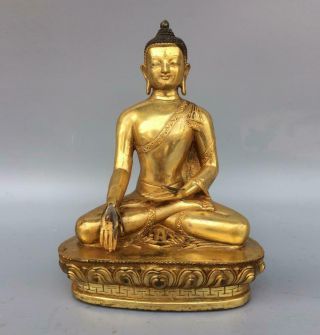 Old Rare Chinese Copper Gilding Statue Buddha (k1073)