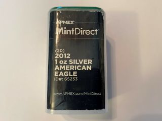 2012 American Silver Eagles (1 Oz) $1 - 1 Roll Of 20 Apmex Direct Eagles