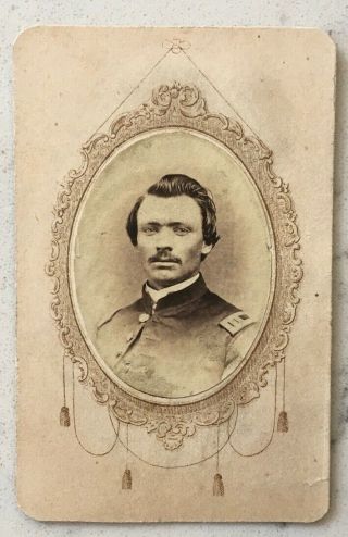 Antique Civil War Cdv Photograph General Morse Peaslee Gallery Of The Cumberland
