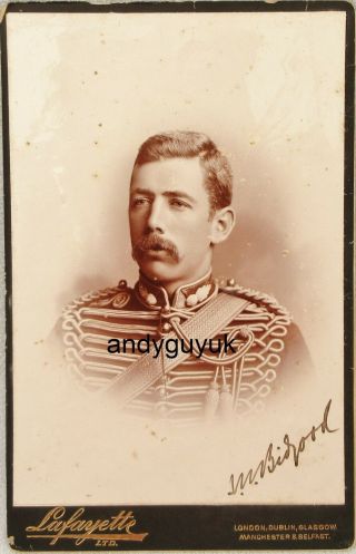 Cabinet Card Soldier Military Named Bidgood Artillery Antique Photo Lafayette