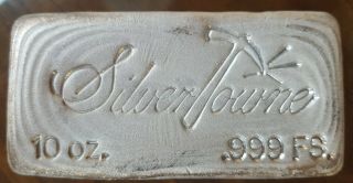 Silvertowne 10 Oz.  999 Fine Poured Silver Bar