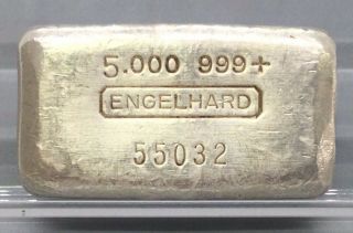 Vintage 5 Oz Engelhard Bar - Lower Serial Number