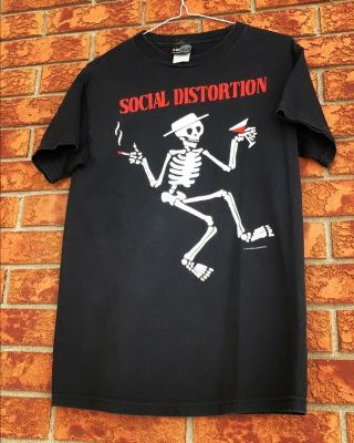 Vintage 90’s Social Distortion Rock Band Conert T - Shirt Men’s Sz S Rare
