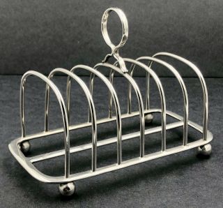 English Sterling Silver Toast Rack London 1908
