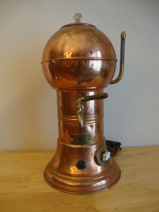 Antique Copper & Brass Hot Beverage Dispenser - American Metalware Co.  July 1917