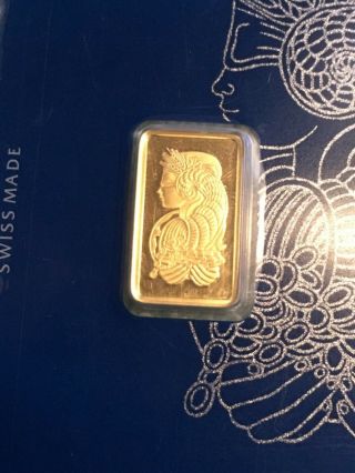 Pamp Suisse 5 gram 999.  9 fine gold bar 2