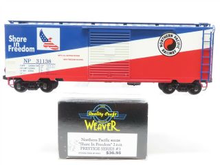 O Scale 2 - Rail Weaver U2015 Np Northern Pacific " Share In Freedom " Boxcar 31138