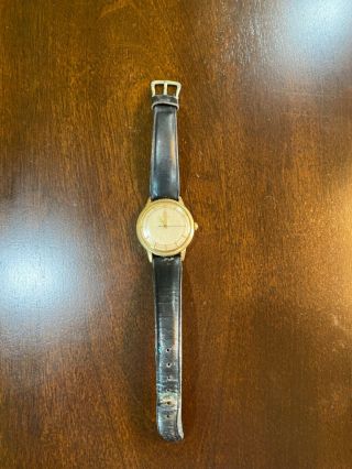Omega Vintage Watch,  Gold With Leather Band Pre Owned