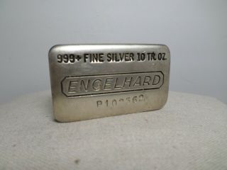 Vintage Engelhard Poured Silver Bar 10 Oz.  999,  Silver Numbered