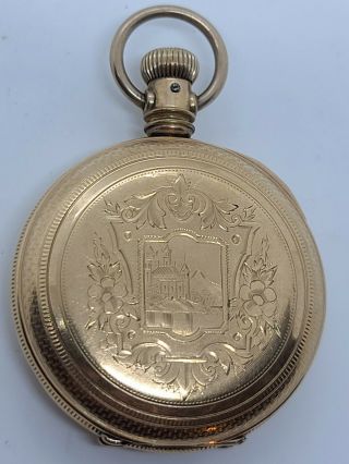 Antique 1888 Elgin Ladies Gold Filled G.  F.  Victorian Full Hunter Pocket Watch 6s