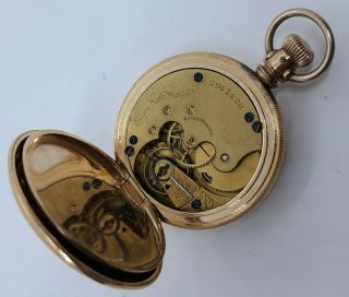Antique 1888 ELGIN Ladies Gold Filled G.  F.  Victorian Full Hunter Pocket Watch 6s 3