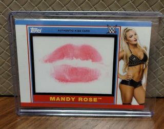 2018 Topps Wwe Heritage Mandy Rose Kiss Card 62/99