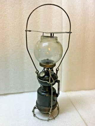 Rare Antique Miners Lantern R C Kruschkf Duluth Mn 1902 W Globe Kruschke